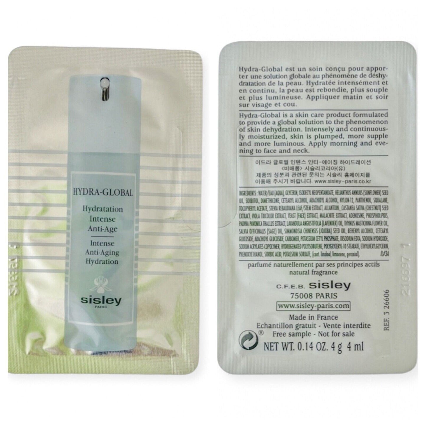 SISLEY Sisleya L'Integral Anti-Age Day/Night Cream 4mL+Hydra-Global Serum 1.5mL